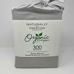 Prestige Home 300 Cotton Light Grey Sheet Set Quen